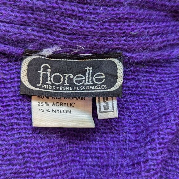 Fiorelle SM Kid Mohair Cardigan Patchwork Lagenlook Whimsigoth Fairy Grunge VTG - Picture 2 of 11